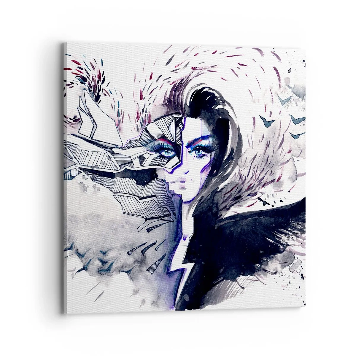 Obraz na płótnie - Demoniczna i piękna - 70x70 cm