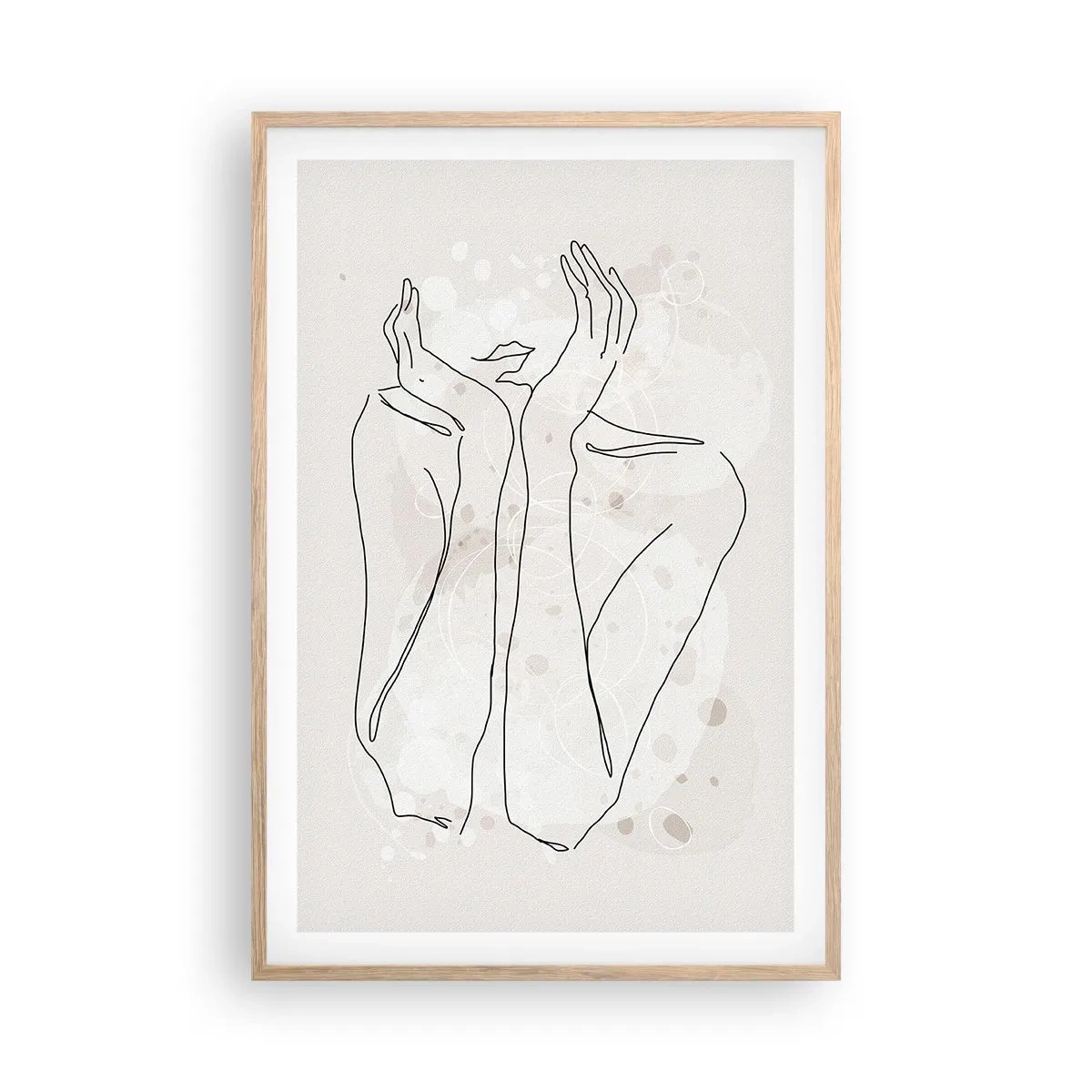 Plakat w ramie jasny dąb - Rozmarzona chwila - 61x91 cm