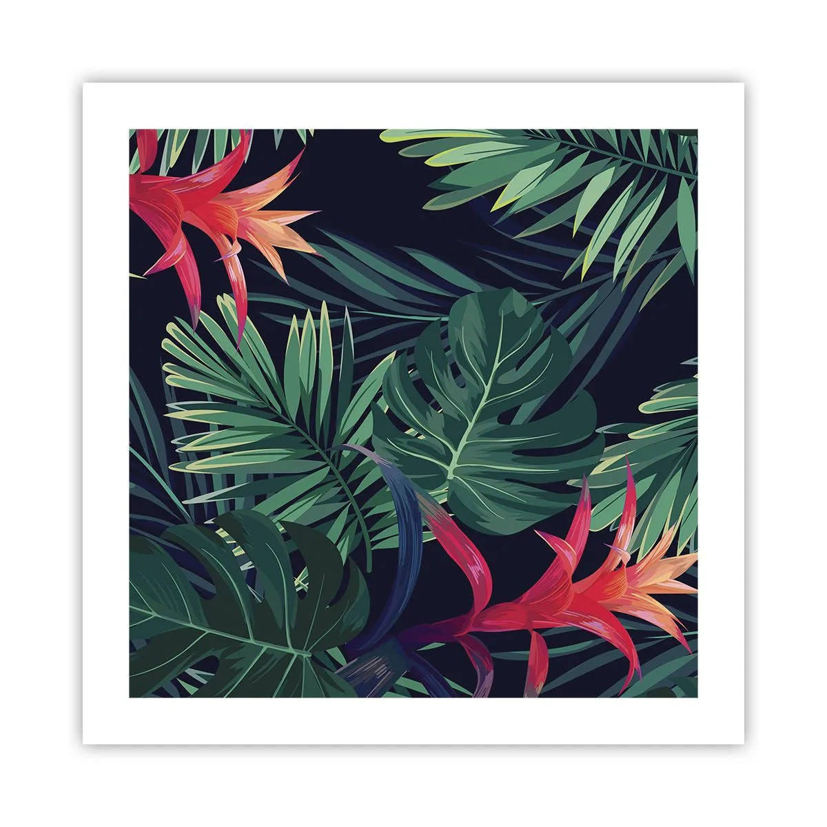 Plakat - Zapłonąć w zieleni - 50x50 cm
