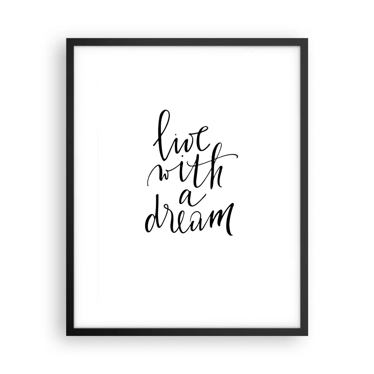 Plakat w czarnej ramie - Of course - 40x50 cm