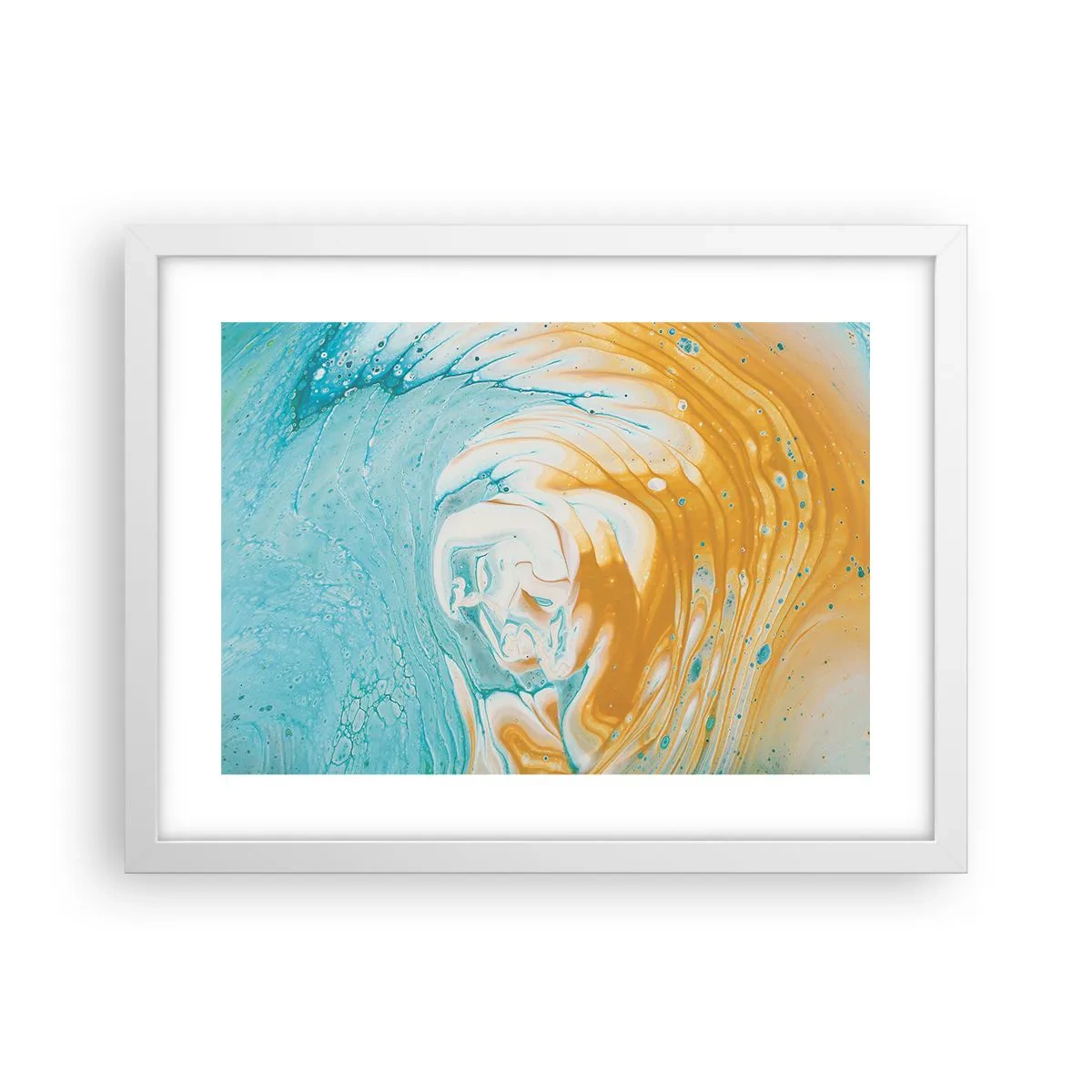 Plakat w białej ramie - Pastelowy wir - 40x30 cm