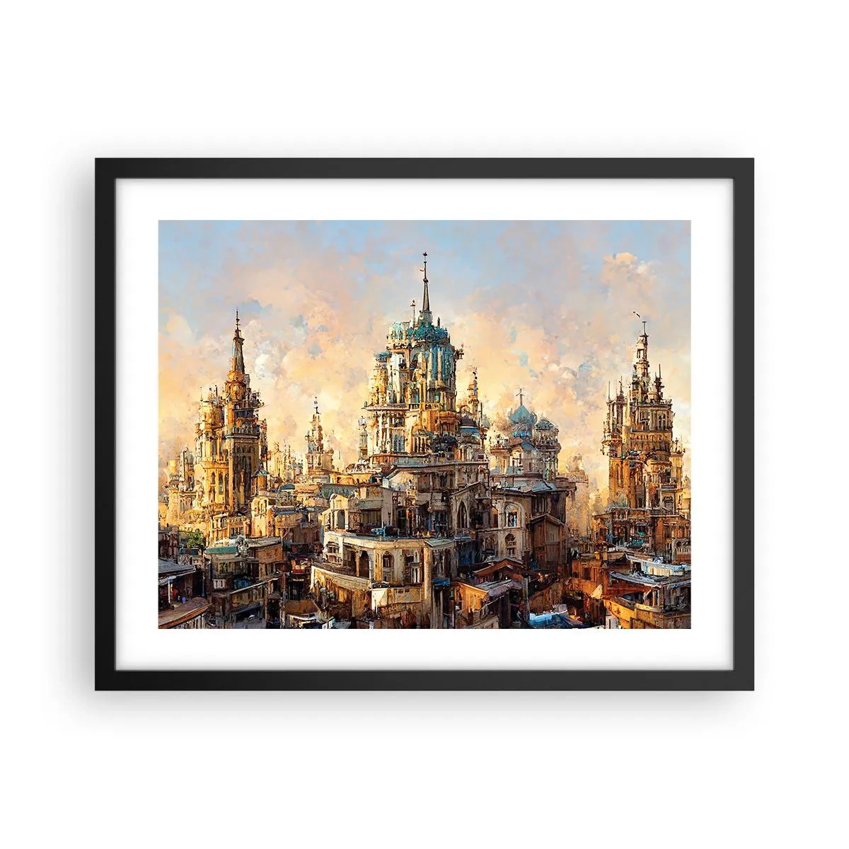 Plakat w czarnej ramie - Miasto miast - 50x40 cm