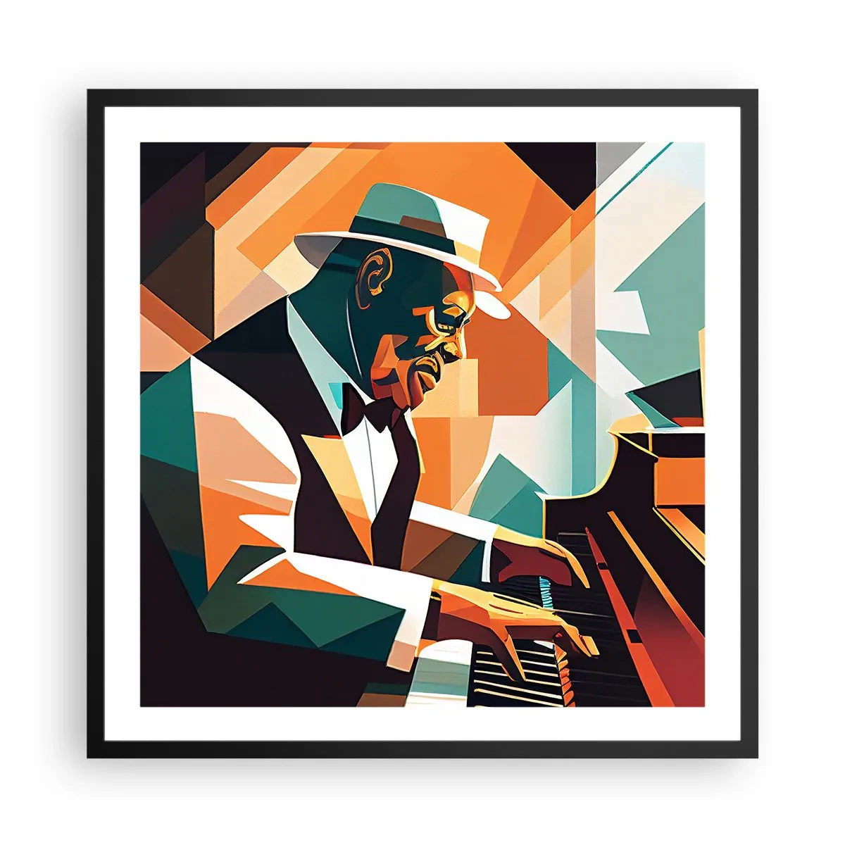 Plakat w czarnej ramie - Cały ten jazz - 60x60 cm