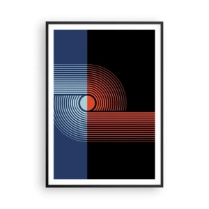 Plakat w czarnej ramie - W geometrycznym uścisku - 70x100 cm