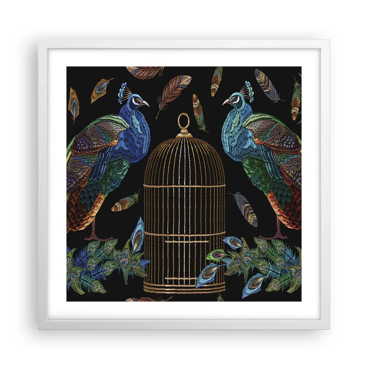 Plakat w białej ramie - W królewskich szatach - 50x50 cm