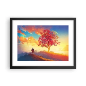 Plakat w czarnej ramie - Pielgrzym u celu - 40x30 cm