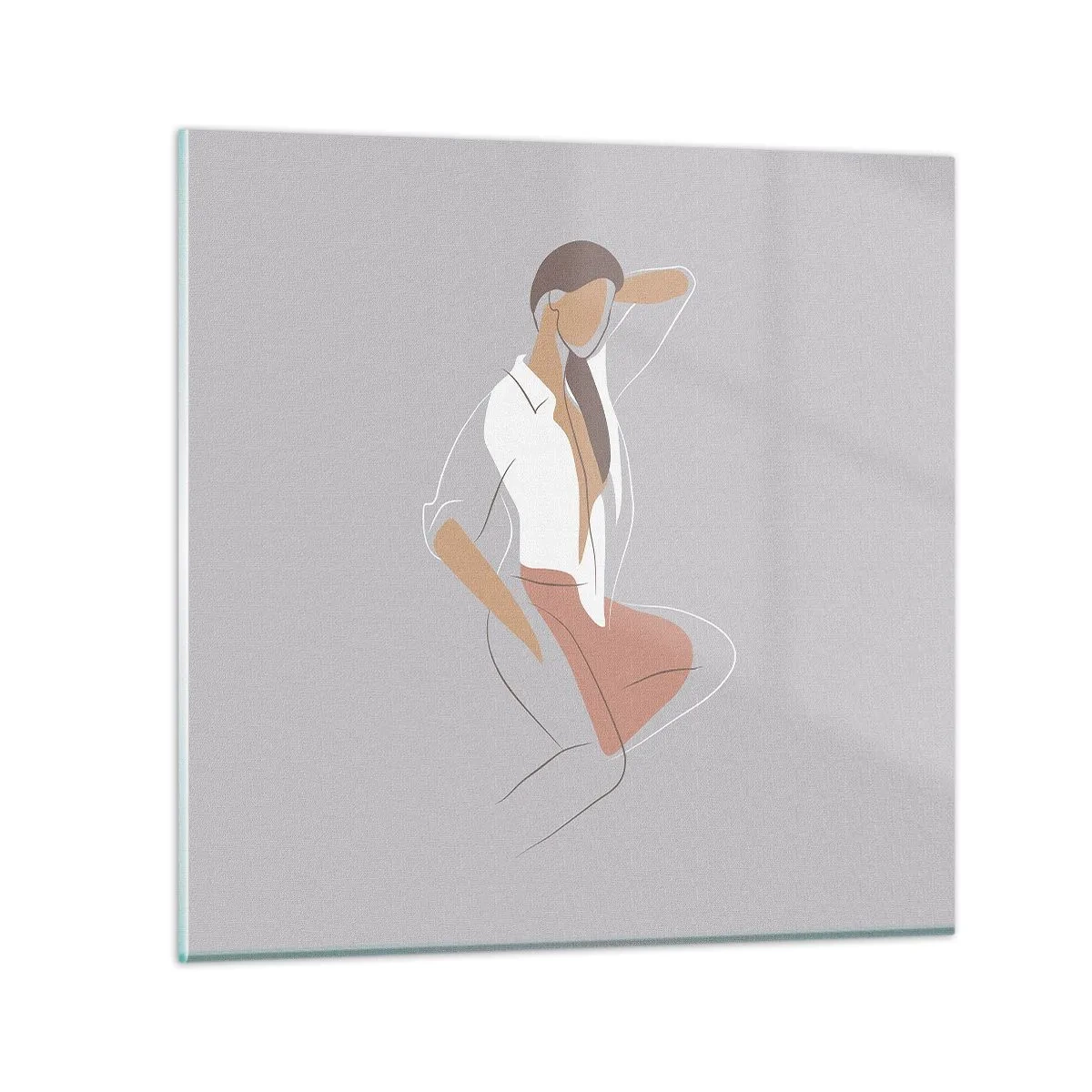 Obraz na szkle - Zarys wdzięku - 40x40 cm