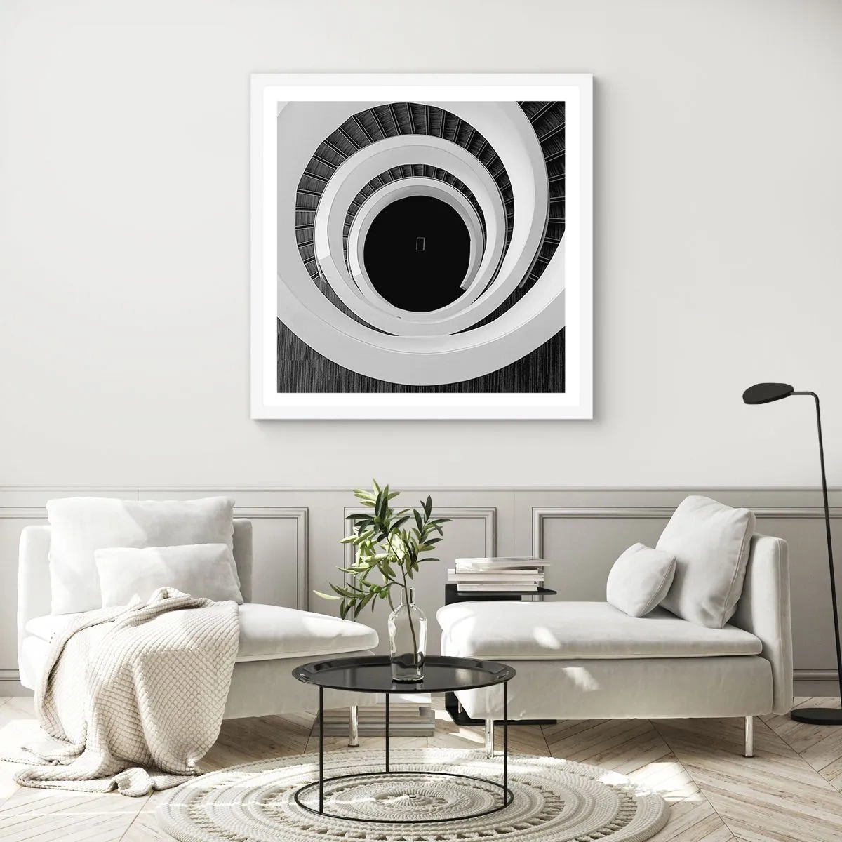 Plakat w białej ramie - Do istoty rzeczy - 60x60 cm