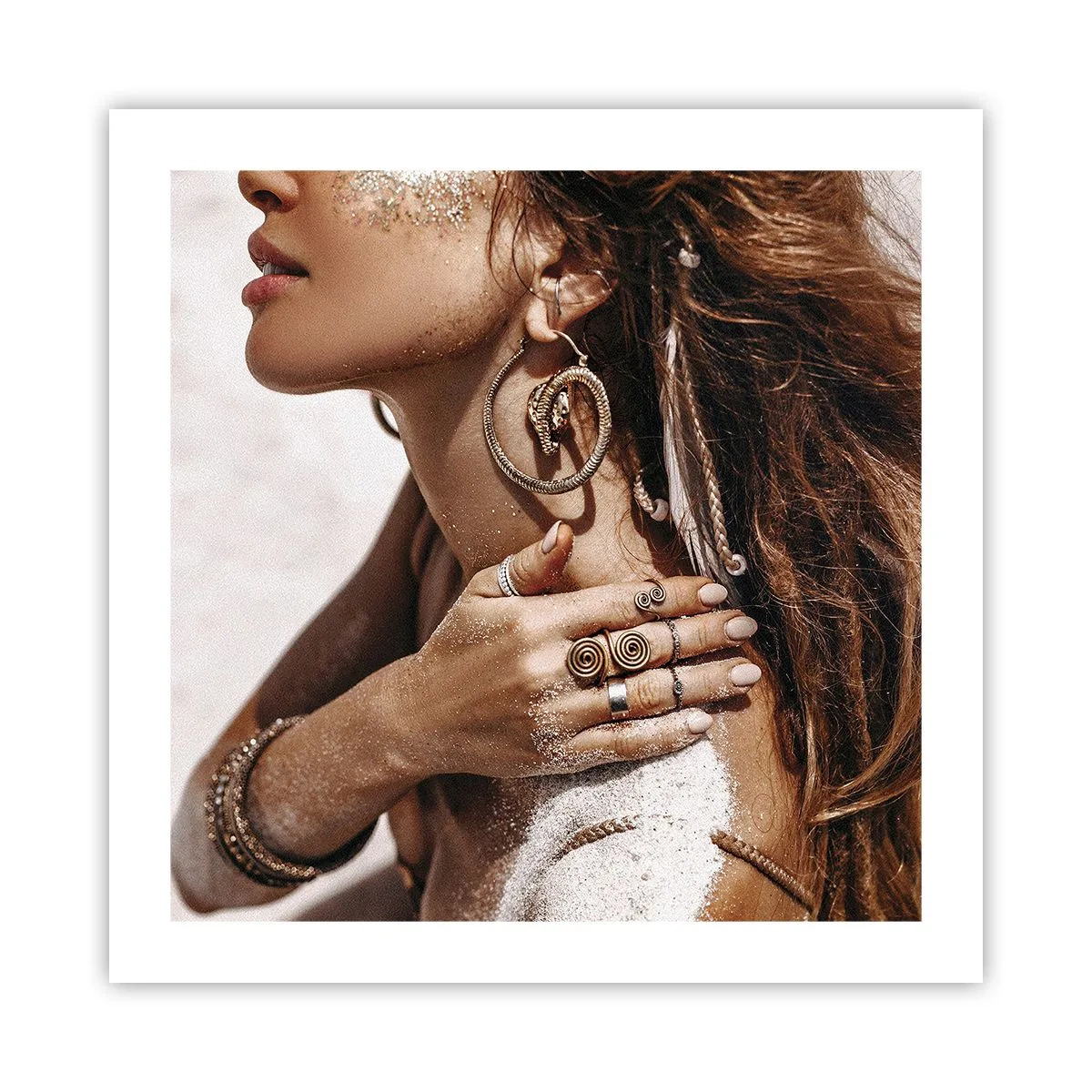 Plakat - Królowa dzikiej plaży - 50x50 cm