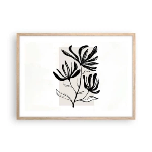 Plakat w ramie jasny dąb - Szkic do zielnika - 70x50 cm