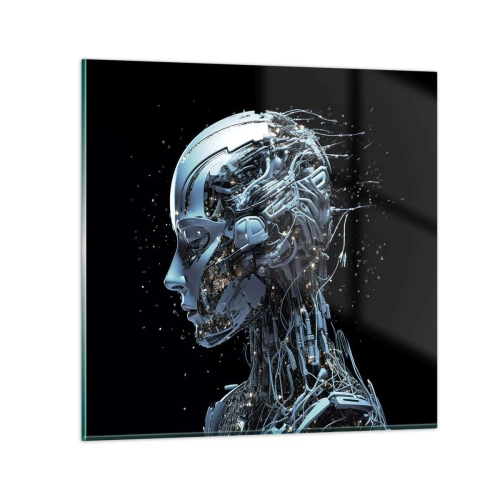Obraz na szkle - Technologia jest kobietą - 60x60 cm