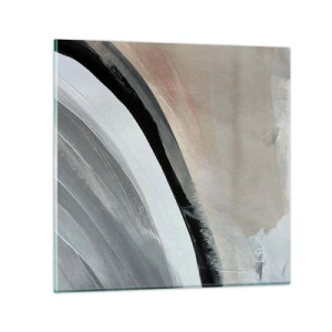 Obraz na szkle - Kompozycja: łuk czerni i szarości - 70x70 cm