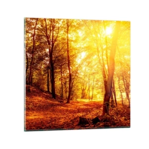 Obraz na szkle - Ku złotej polanie - 60x60 cm