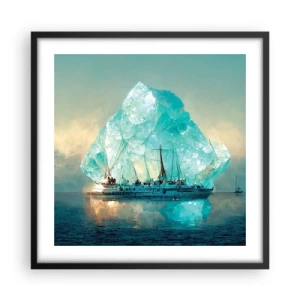 Plakat w czarnej ramie - Arktyczny brylant - 50x50 cm
