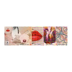 Fototapeta Próbka Standard Eco - Komiksowa heroina - Abstrakcja, Twarz Kobiety, Sztuka - 100x30 cm