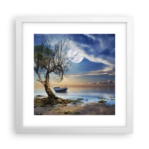 Plakat w białej ramie - To koniec czy początek? - 30x30 cm