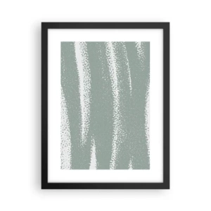 Plakat w czarnej ramie - Abstrakcja w zimowym klimacie - 30x40 cm