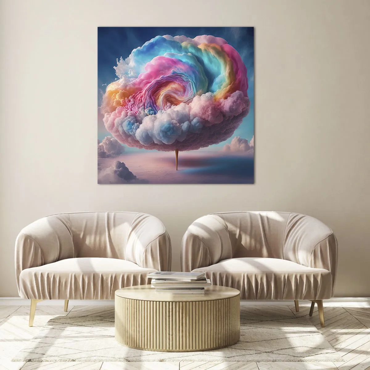 Obraz na szkle - Sen o wesołym miasteczku - 70x70 cm