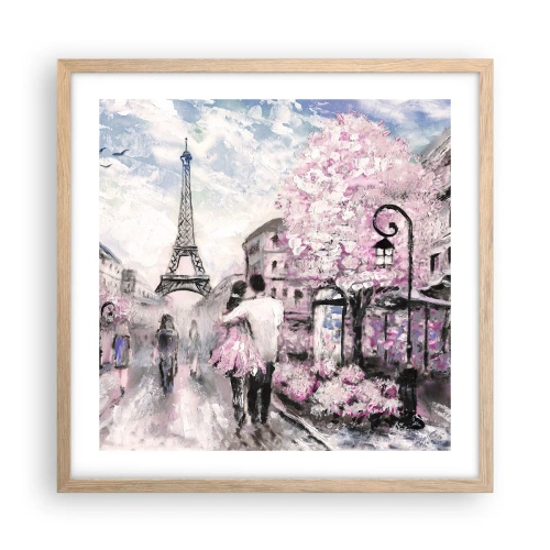 Plakat w ramie jasny dąb - Jak zakochac się, to tylko w… - 50x50 cm