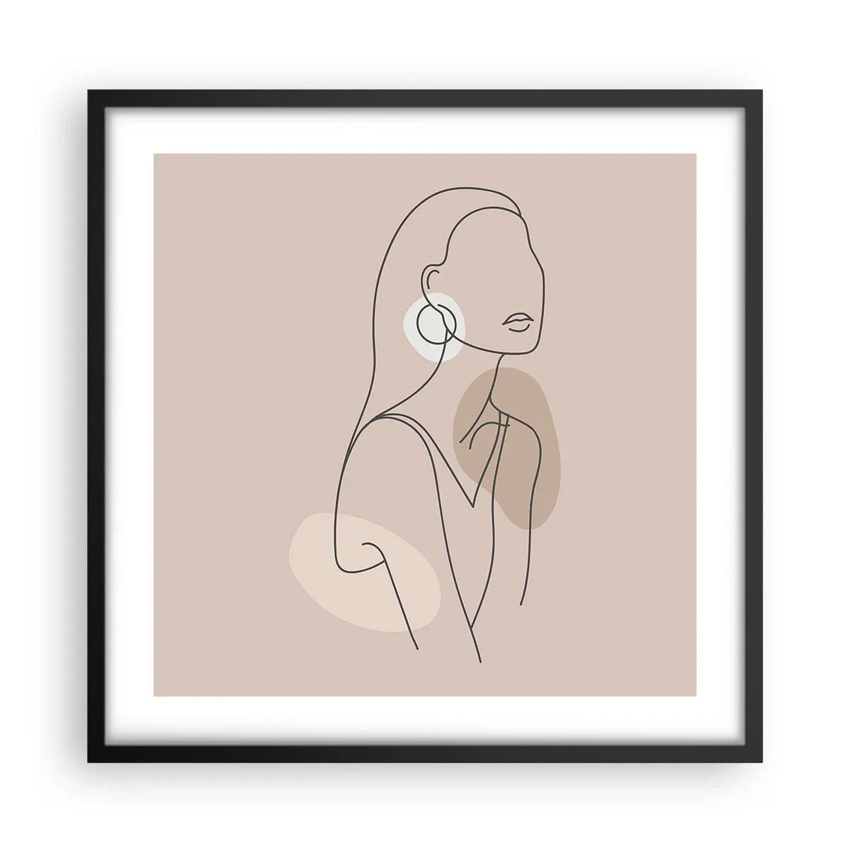 Plakat w czarnej ramie - Ikona dziewczęcości - 50x50 cm