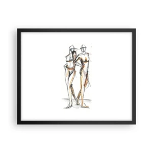 Plakat w czarnej ramie - Studium wdzięku - 50x40 cm