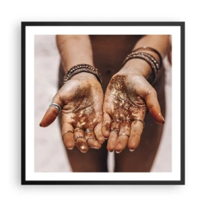 Plakat w czarnej ramie - Dar dla ciebie - 60x60 cm