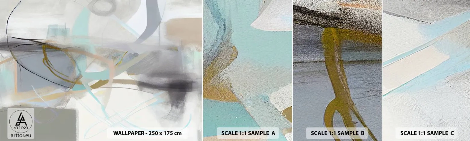 Fototapeta Próbka Samoprzylepna Deluxe Sticker - Abstrakcja zamglona - Abstrakcja, Sztuka, Jasny - 100x30 cm