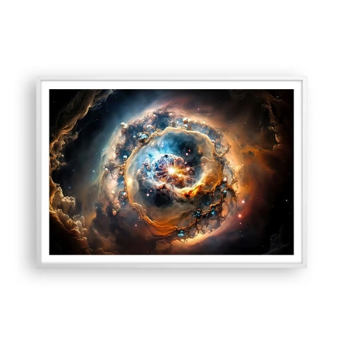 Plakat w białej ramie - Początek - 100x70 cm