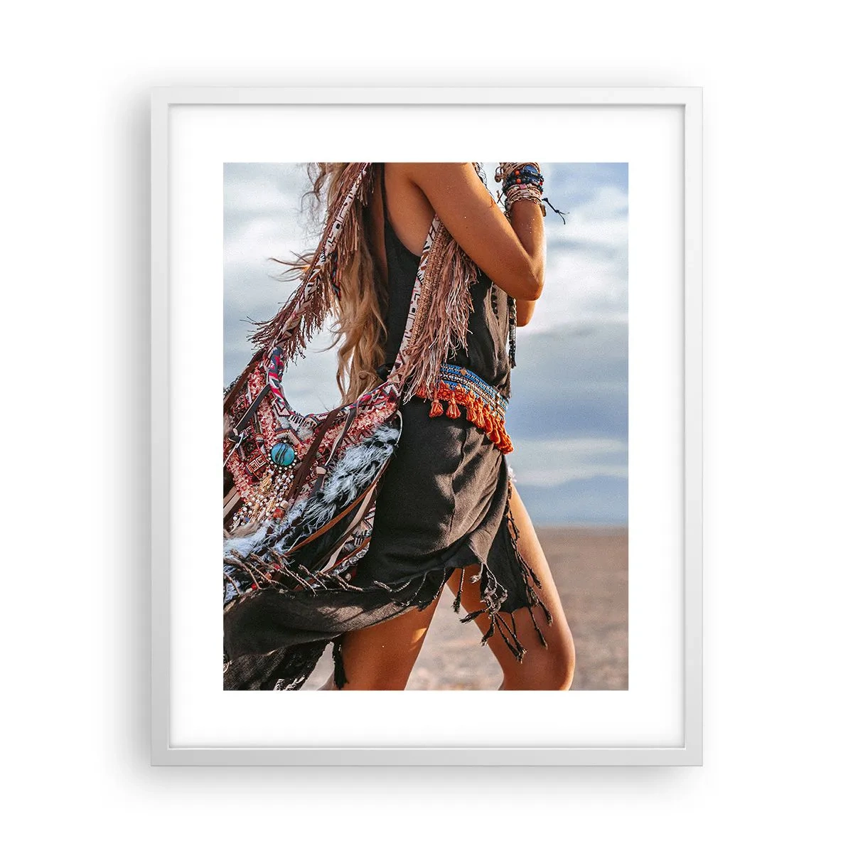 Plakat w białej ramie - Dziewczyna szamana - 40x50 cm