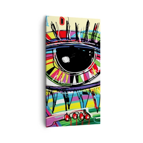 Obraz na płótnie - Kolorowe oko - kolorowa dusza - 55x100 cm