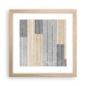 Plakat w ramie jasny dąb - Kompozycja: trzymać pion - 30x30 cm