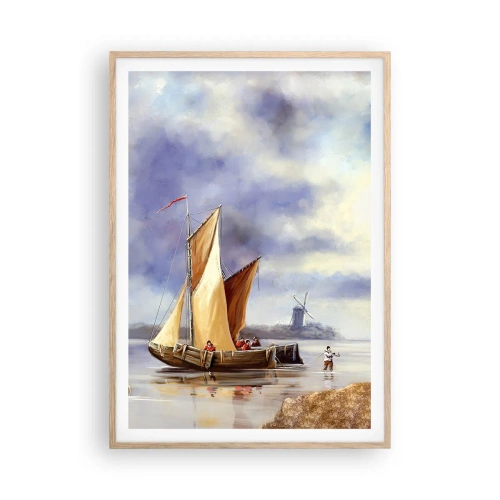 Plakat w ramie jasny dąb - Powrót żeglarzy - 70x100 cm