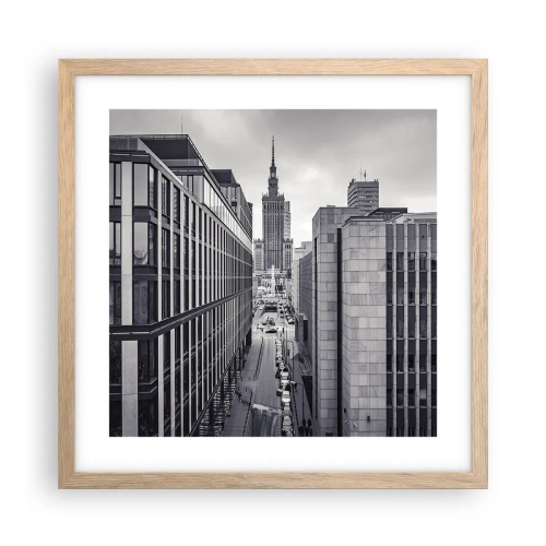 Plakat w ramie jasny dąb - Warszawska dolina - 40x40 cm