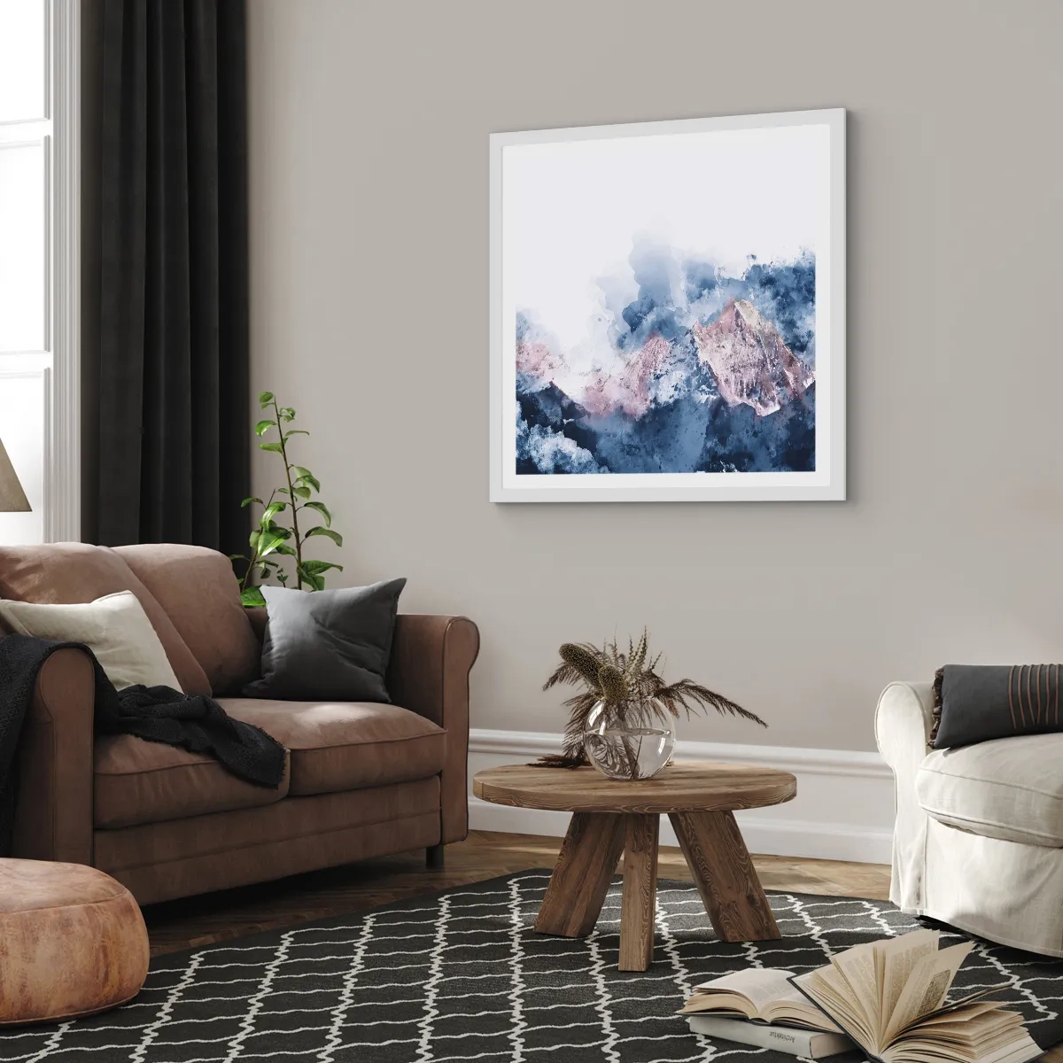 Plakat w białej ramie - To są szczyty! - 60x60 cm