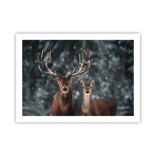 Plakat - Pan lasu z małżonką - 70x50 cm