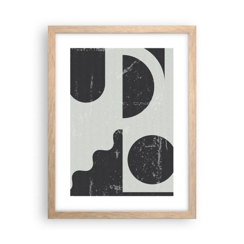 Plakat w ramie jasny dąb - Kompozycja ponad i pod - 30x40 cm