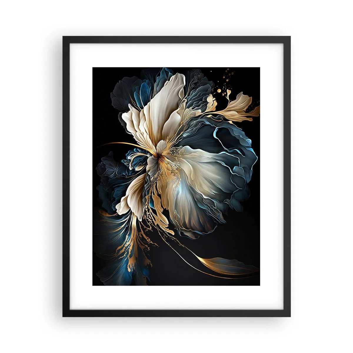 Plakat w czarnej ramie - Baśniowy kwiat paproci - 40x50 cm