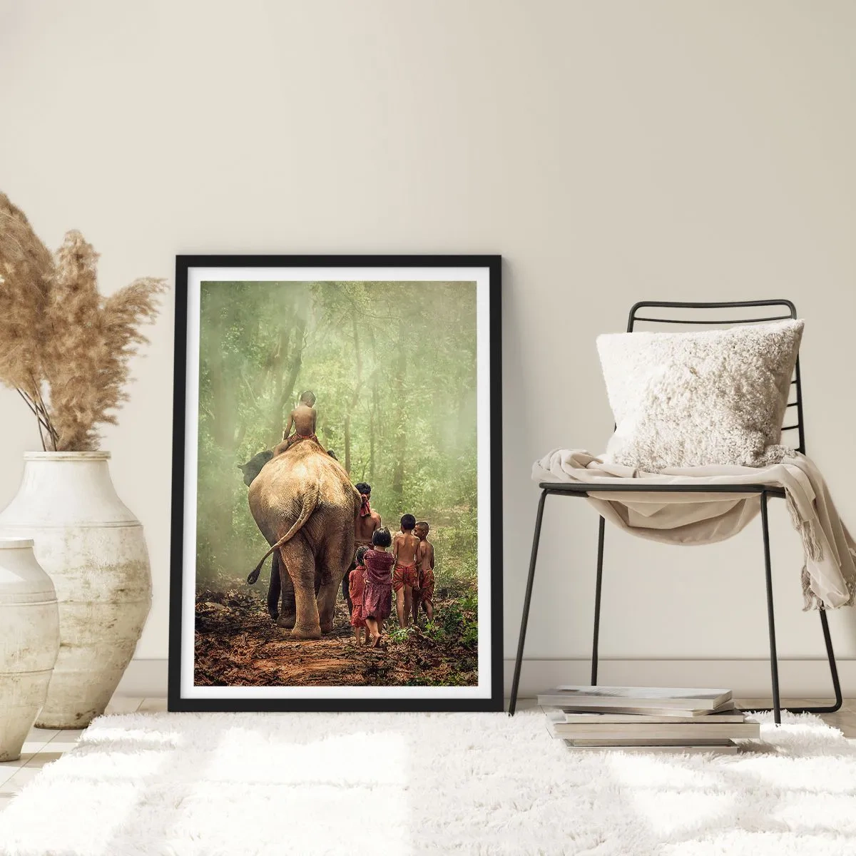 Plakat w czarnej ramie - Nowa Księga Dżungli - 40x50 cm