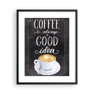 Plakat w czarnej ramie - Of course! - 40x50 cm