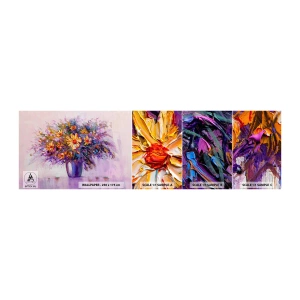 Fototapeta Próbka Samoprzylepna Deluxe Sticker - Słodko pachnie, słodko wygląda - Kwiaty W Wazonie, Sztuka, Bukiet Kwiatów - 100x30 cm