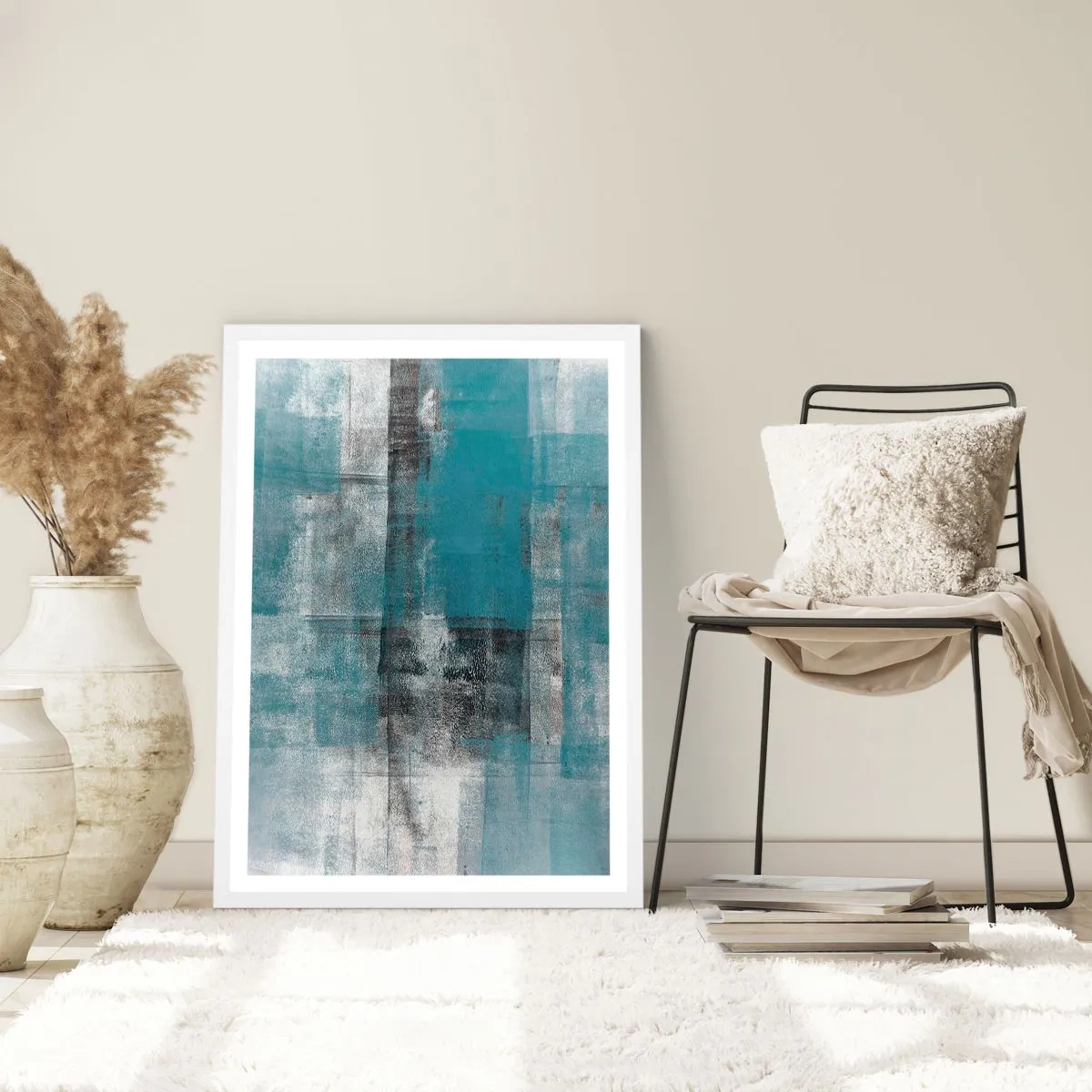 Plakat w białej ramie - Woda i powietrze - 30x40 cm