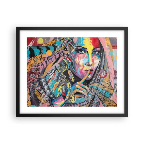 Plakat w czarnej ramie - Milcz, aż zrozumiesz - 50x40 cm