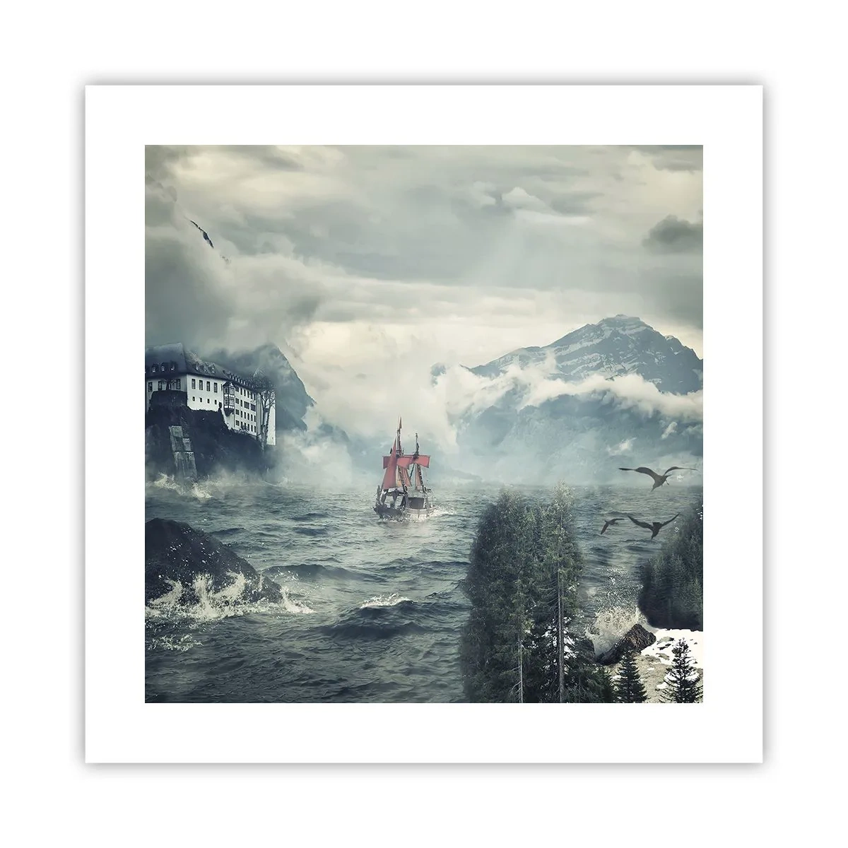 Plakat - Na magicznych wodach - 40x40 cm