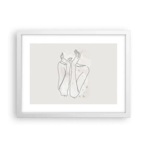 Plakat w białej ramie - Rozmarzona chwila - 40x30 cm