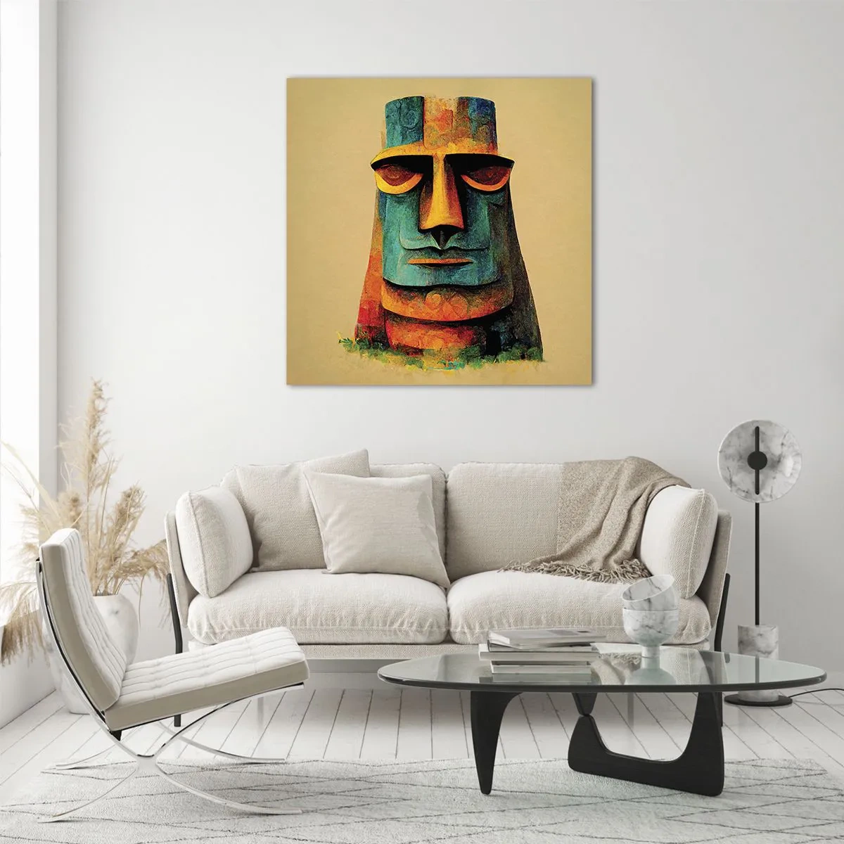 Obraz na szkle - Posągowy, a sympatyczny - 60x60 cm