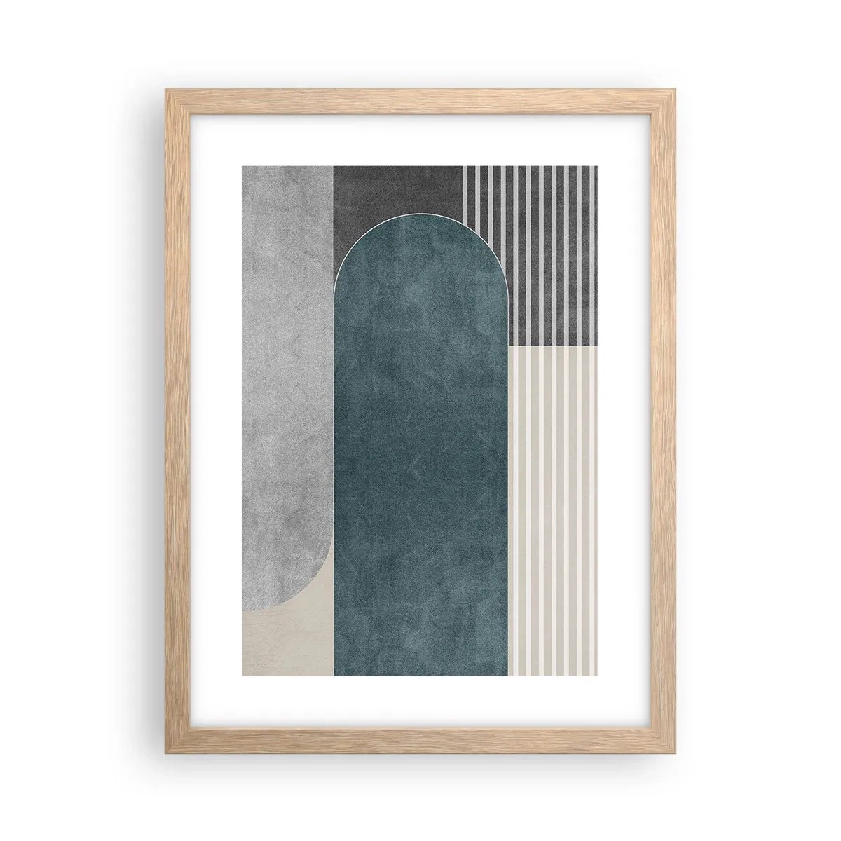 Plakat w ramie jasny dąb - Kompozycja na poziomie - 30x40 cm