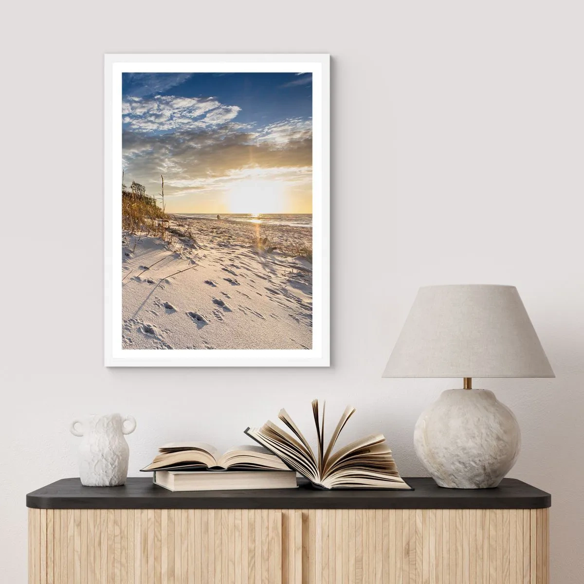 Plakat w białej ramie - Zaproszenie na spacer - 70x100 cm