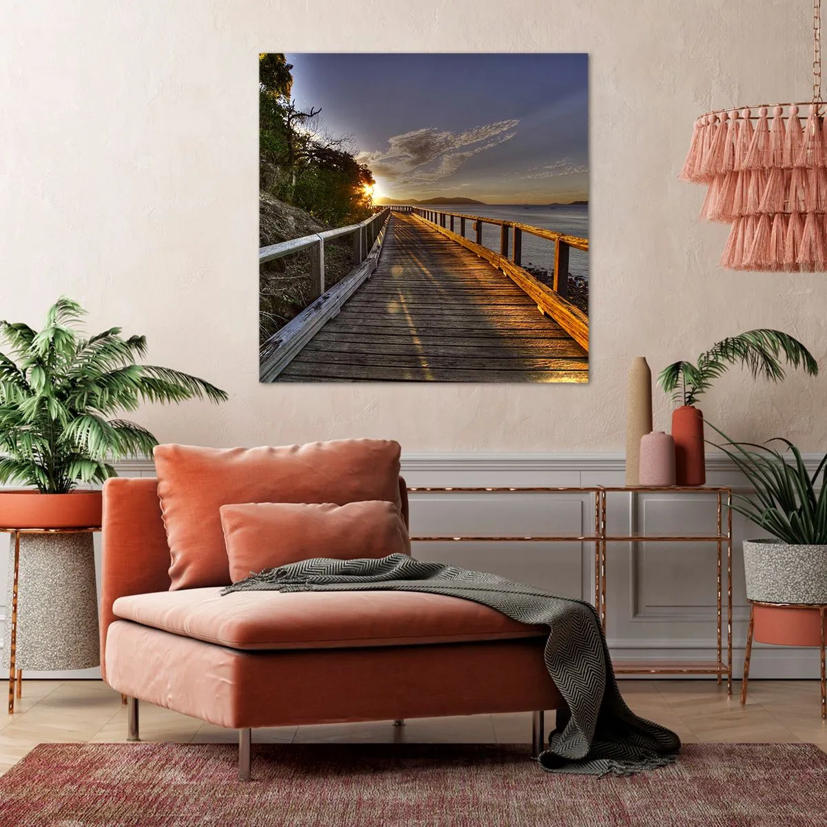 Obraz na płótnie - Iść, ciągle iść w stronę słońca - 60x60 cm