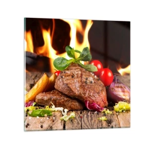 Obraz na szkle - Wyczarowane żarem - 50x50 cm