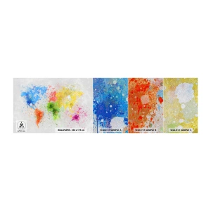 Fototapeta Próbka Premium Sand - Wszystkie barwy świata - Mapa Świata, Kontynenty, Podróże - 100x30 cm